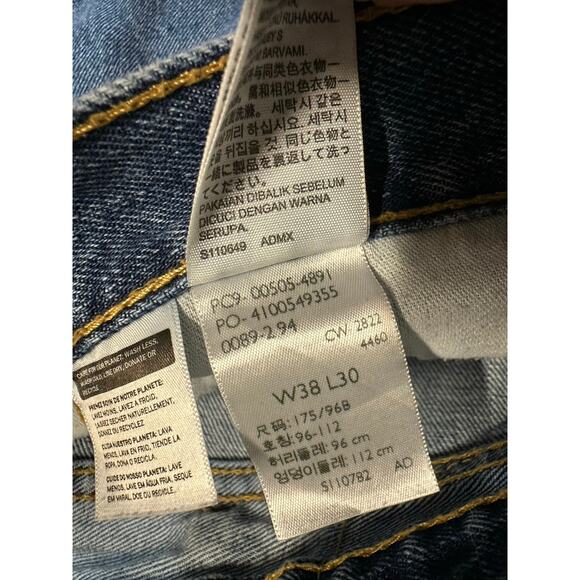 Levi 505 Jeans Men 38x30 Classic Academia Twee Western Cowboy Aztec Minimalist - Picture 3 of 11